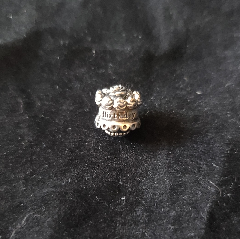 Sterling Silver Birthday Cake Charm